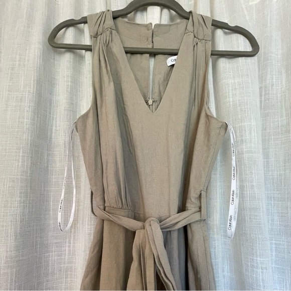 Calvin Klein Linen Wide Leg One Piece Jumper size 4 - Picture 1 of 9